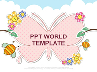 나무 구름 PPT 템플릿 꽃과 나비 템플릿(자동완성형포함)_슬라이드1