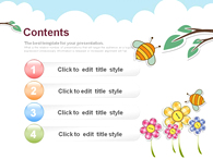 나무 구름 PPT 템플릿 꽃과 나비 템플릿(자동완성형포함)_슬라이드2