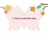 심플 교구 PPT 템플릿 꽃과 나비 템플릿(자동완성형포함)_슬라이드3