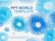 시원한 그림 PPT 템플릿 블루 워터 컬러(자동완성형포함)_슬라이드1