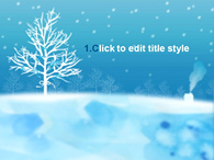 수채화 흰색 PPT 템플릿 겨울의 블루 리본(자동완성형포함)_슬라이드3