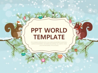 생활 설 PPT 템플릿 즐거운 크리스마스 풍경(자동완성형포함)_슬라이드1