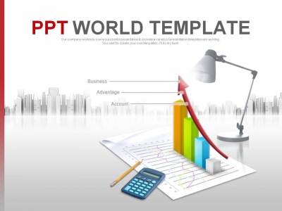 계산기 발표자료 PPT 템플릿 경영성과 분석 템플릿_슬라이드1