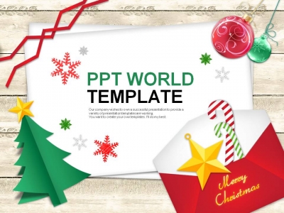 엽서 메리크리스마스 PPT 템플릿 트리장식과 성탄절카드(자동완성형포함)_슬라이드1
