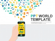 아이폰 패턴 PPT 템플릿 다양한 스마트 애플리케이션(자동완성형포함)_슬라이드1