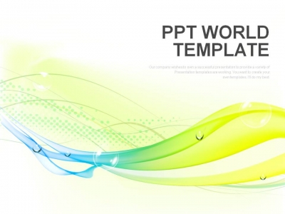 물방울 자연 PPT 템플릿 그린 물결 라인 그래픽_슬라이드1