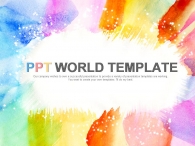원 색채 PPT 템플릿 화사한 수채화 탬플릿(자동완성형 포함)_슬라이드1