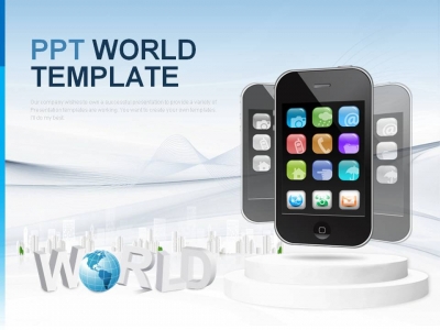 world 세상 PPT 템플릿 스마트폰 월드(자동완성형포함)(메인)