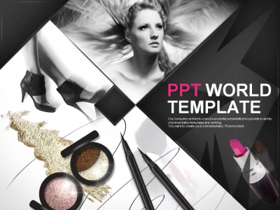 립스틱 아이라인 PPT 템플릿 트렌디 메이크업 템플릿(자동완성형포함)(메인)