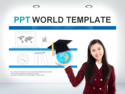 장학금 유학 PPT 템플릿 글로벌 장학생 템플릿(자동완성형포함)