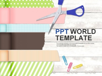 종이 파스텔톤 PPT 템플릿 데코 패턴 테이프 템플릿