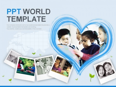 기부 복지 PPT 템플릿 지구촌 세계 어린이(메인)
