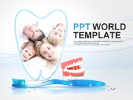 새하얀 구강 PPT 템플릿 우리 가족의 치아 건강(자동완성형포함)_슬라이드1