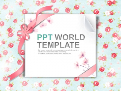 화사한 따뜻한 PPT 템플릿 봄을 담은 플라워 카드