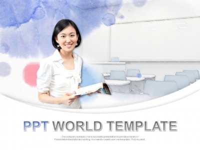 여성 수업 PPT 템플릿 따뜻한 분위기의 강의실(자동완성형포함)