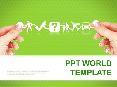 실루엣 스타일 PPT 템플릿 심플한 라이프 그래픽(자동완성형포함)(메인)