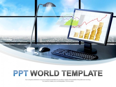 회사 사무실 PPT 템플릿 비즈니스 그래프 분석(자동완성형포함)(메인)