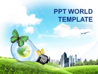 파워포인트 ppt  PPT 템플릿 신재생 에너지 도시 건설(자동완성형포함)_슬라이드1