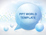 원 말풍선 PPT 템플릿 블루 심플 기획서(자동완성형포함)_슬라이드1