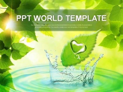 싱그러움 시냇가  PPT 템플릿 그린 풍경 템플릿(자동완성형포함)