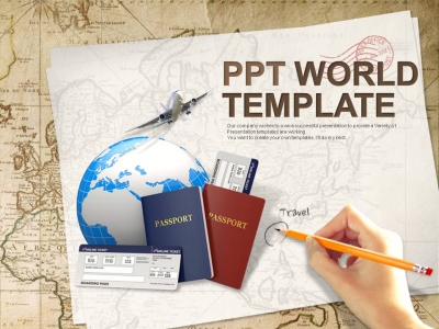 유럽여행 일정 PPT 템플릿 해외여행과 지도 템플릿