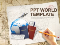 유럽여행 일정 PPT 템플릿 해외여행과 지도 템플릿(자동완성형포함)_슬라이드1