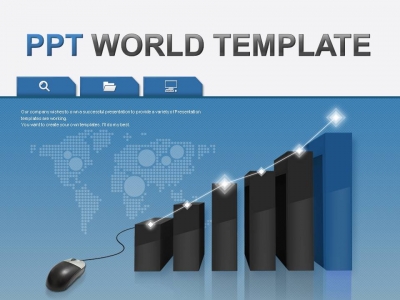 기업 회사 PPT 템플릿 블루 비즈니스 그래프 템플릿