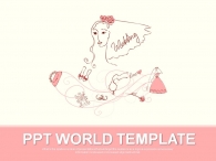 티아라 장미 PPT 템플릿 감각적인 웨딩 일러스트_슬라이드1