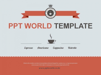 테이크아웃 스티커 PPT 템플릿 커피 일러스트 사업계획서 템플릿(자동완성형포함)