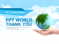 투자회수방안 계단식그래프 PPT 템플릿 푸른빛 하늘과 지구의 자원_슬라이드4
