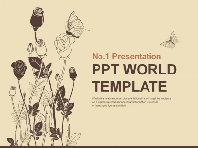 기획 보고 PPT 템플릿 감성적인 장미 템플릿(자동완성형포함)_슬라이드1