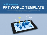 지도 세계 PPT 템플릿 글로벌 와이파이 로밍(자동완성형포함)_슬라이드1