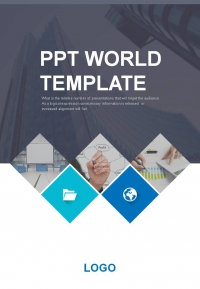 지구 빌딩 PPT 템플릿 비즈니스 이미지와 아이콘