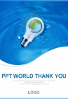물결 빛 PPT 템플릿 수력 발전 에너지 아이디어_슬라이드4