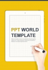 원색 강렬한 PPT 템플릿 심플한 일러스트 테블릿 사업계획서(자동완성형포함)_슬라이드1