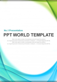 부드러운 선 PPT 템플릿 심플한 컬러 라인 그래픽(자동완성형포함)