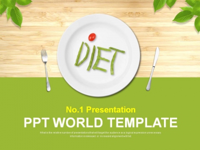 심플한 깔끔한 PPT 템플릿 다이어트 식단(자동완성형포함)(메인)