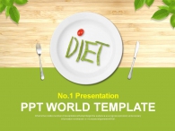 심플한 깔끔한 PPT 템플릿 다이어트 식단(자동완성형포함)_슬라이드1