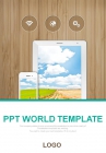 태블릿 아이콘 PPT 템플릿 풍경을 담은 스마트 기기(자동완성형포함)_슬라이드1