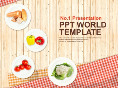 식탁보 음식 PPT 템플릿 친환경 야채식탁(자동완성형포함)_슬라이드1