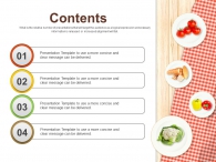 식탁보 음식 PPT 템플릿 친환경 야채식탁(자동완성형포함)_슬라이드2