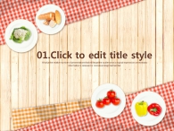 식탁보 음식 PPT 템플릿 친환경 야채식탁(자동완성형포함)_슬라이드3