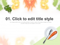 접시 샐러드 PPT 템플릿 신선한 야채들(자동완성형포함)_슬라이드3