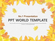 낙엽 나뭇잎 PPT 템플릿 심플한 단풍 캔버스(자동완성형포함)_슬라이드1