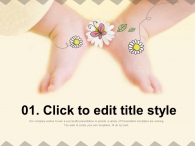 육아 아기 PPT 템플릿 꽃과 아기(자동완성형포함)_슬라이드3