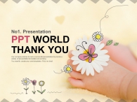 육아 아기 PPT 템플릿 꽃과 아기(자동완성형포함)_슬라이드36