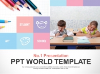 아이콘 패턴 PPT 템플릿 심플한 아이교육(자동완성형포함)_슬라이드1