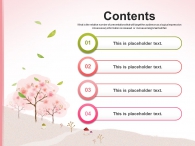 낭만 감성 PPT 템플릿 핑크빛 봄나무(자동완성형포함)_슬라이드2