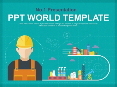 경쟁 투자 PPT 템플릿 건축설계 플랫디자인