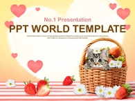 ivory  PPT 템플릿 고양이는 딸기를 좋아해(자동완성형포함)_슬라이드1